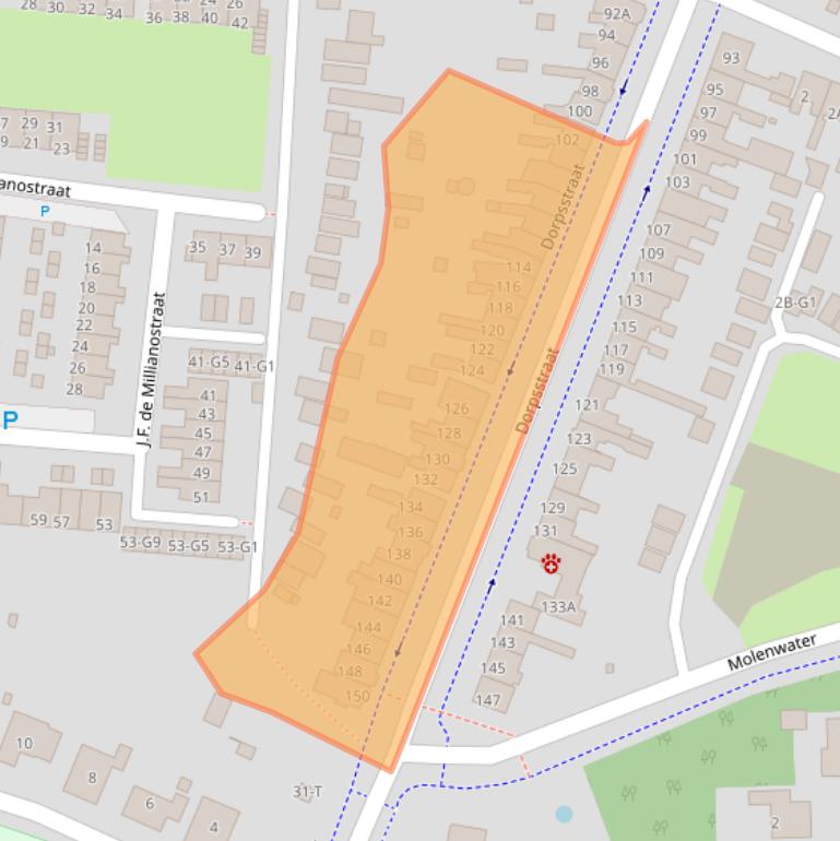 Kaart van postcodegebied 4511EK.