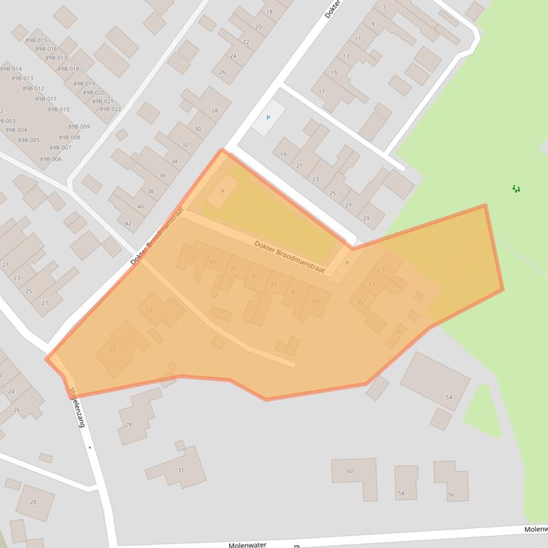 Kaart van postcodegebied 4511EP.