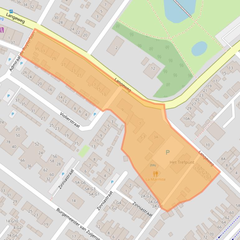 Kaart van postcodegebied 4511GA.