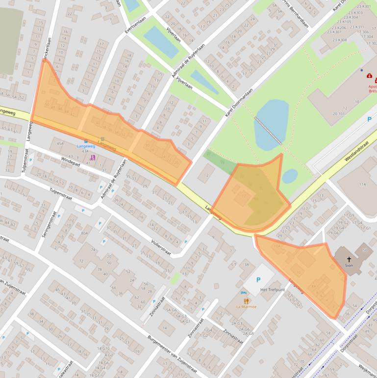 Kaart van postcodegebied 4511GC.