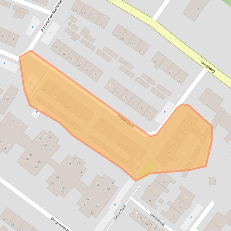 Kaart van postcodegebied 4511GE.