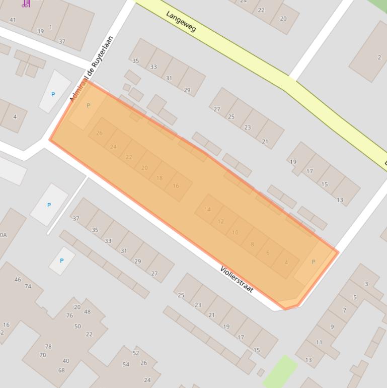 Kaart van postcodegebied 4511GG.