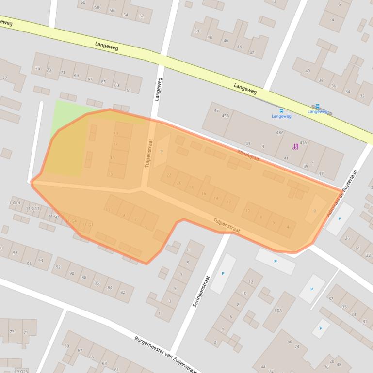 Kaart van postcodegebied 4511GH.