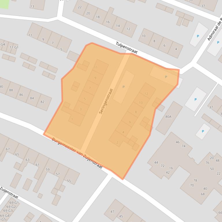 Kaart van postcodegebied 4511GJ.