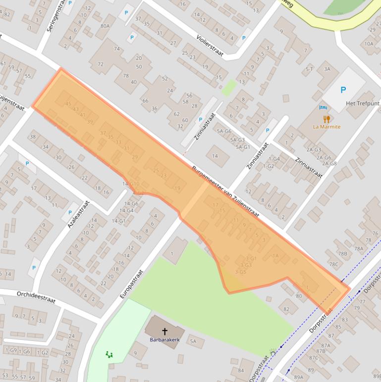 Kaart van postcodegebied 4511GK.