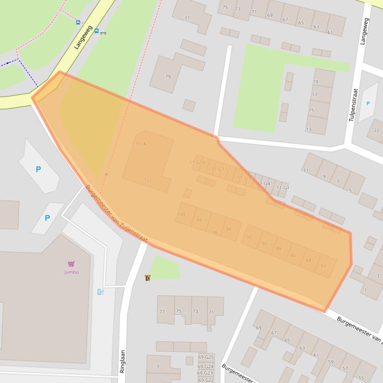 Kaart van postcodegebied 4511GP.