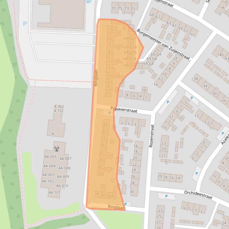 Kaart van postcodegebied 4511HD.