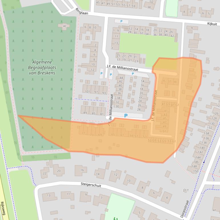 Kaart van postcodegebied 4511HK.