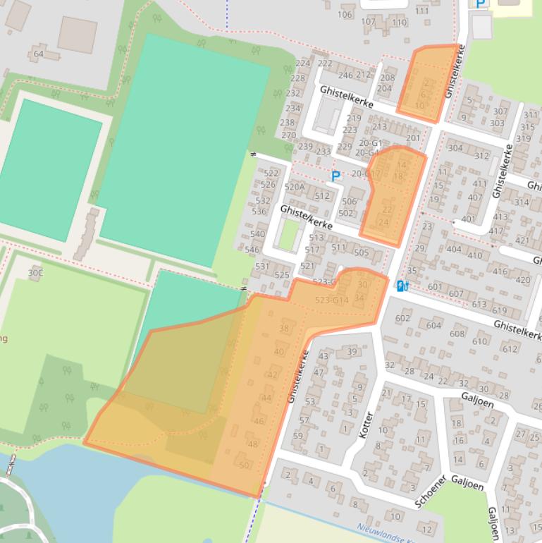 Kaart van postcodegebied 4511JA.