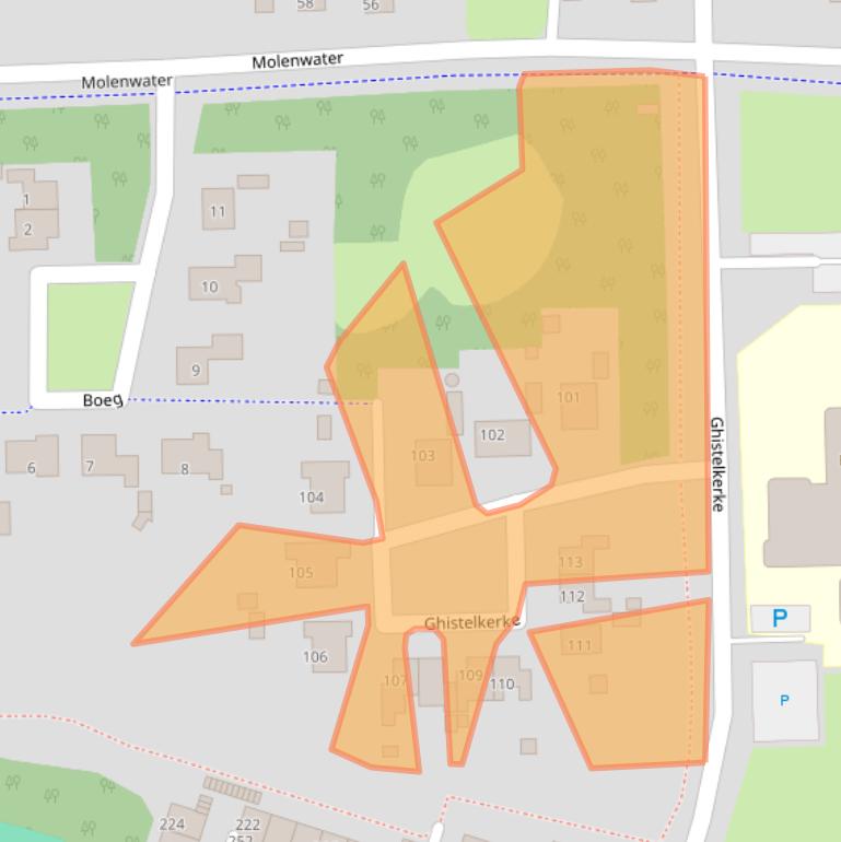 Kaart van postcodegebied 4511JD.