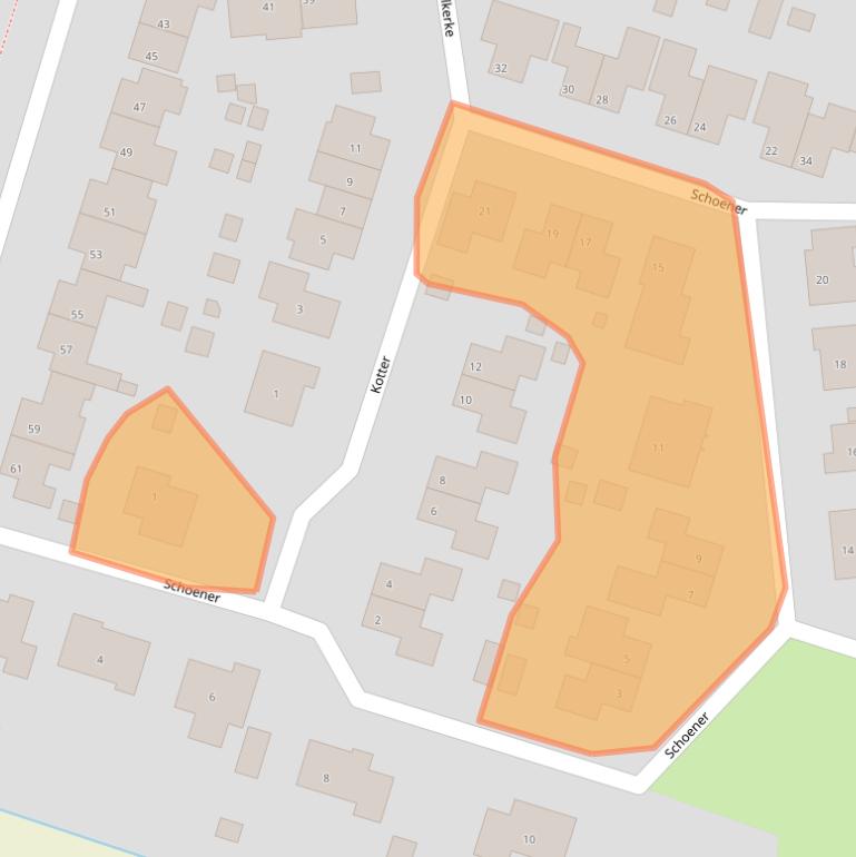 Kaart van postcodegebied 4511JT.