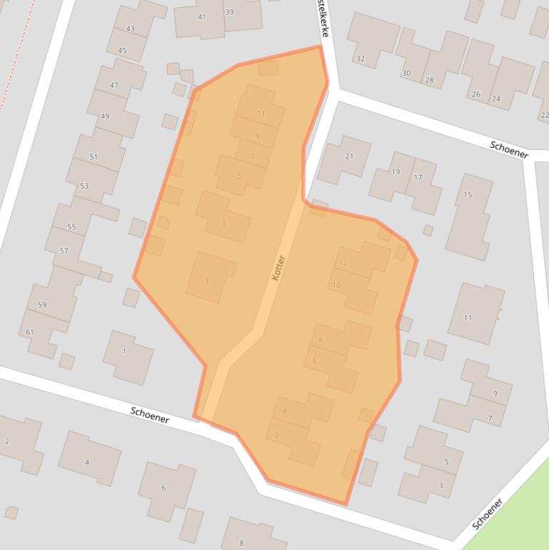 Kaart van postcodegebied 4511JZ.