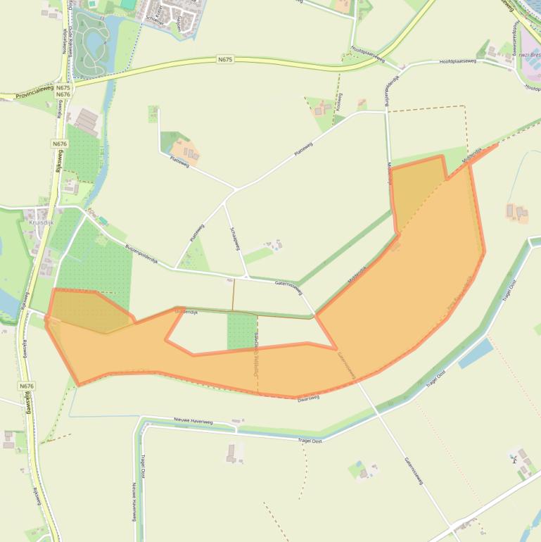 Kaart van postcodegebied 4511PH.