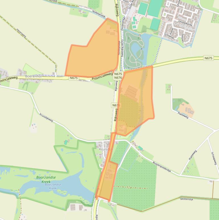 Kaart van postcodegebied 4511PJ.