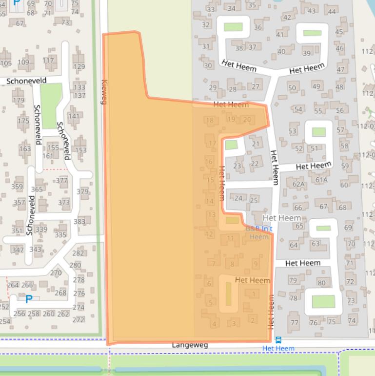 Kaart van postcodegebied 4511PL.