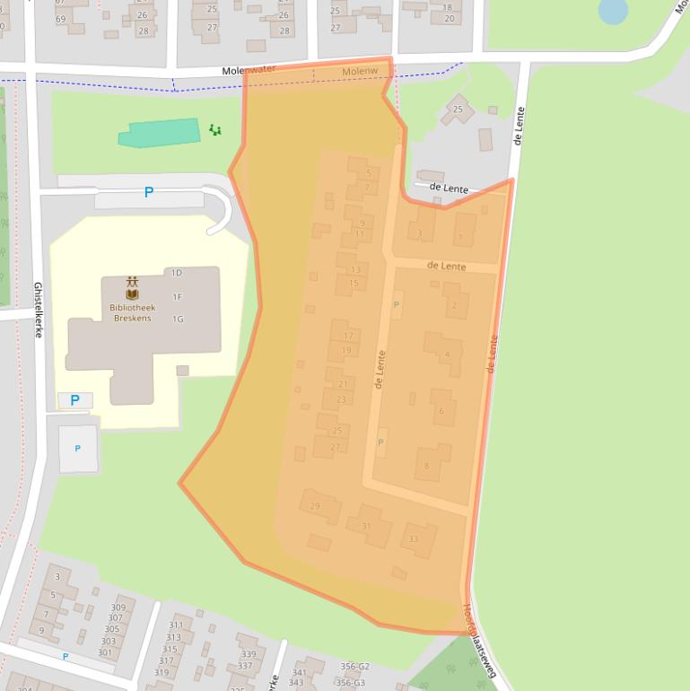 Kaart van postcodegebied 4511PS.