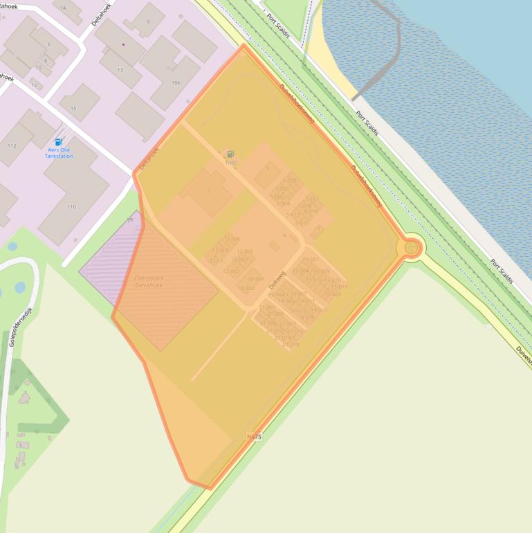 Kaart van postcodegebied 4511PW.