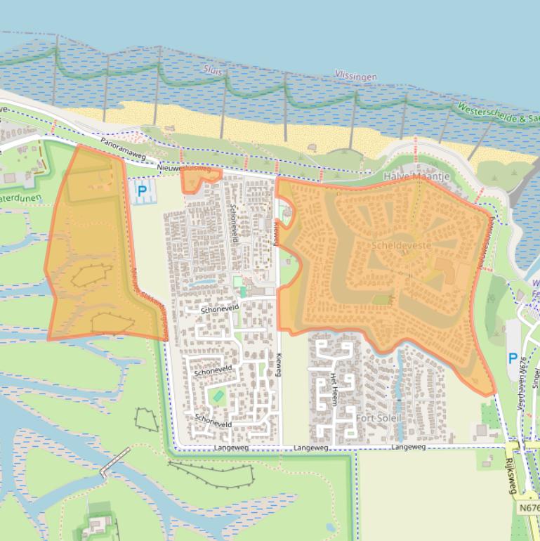 Kaart van postcodegebied 4511RG.