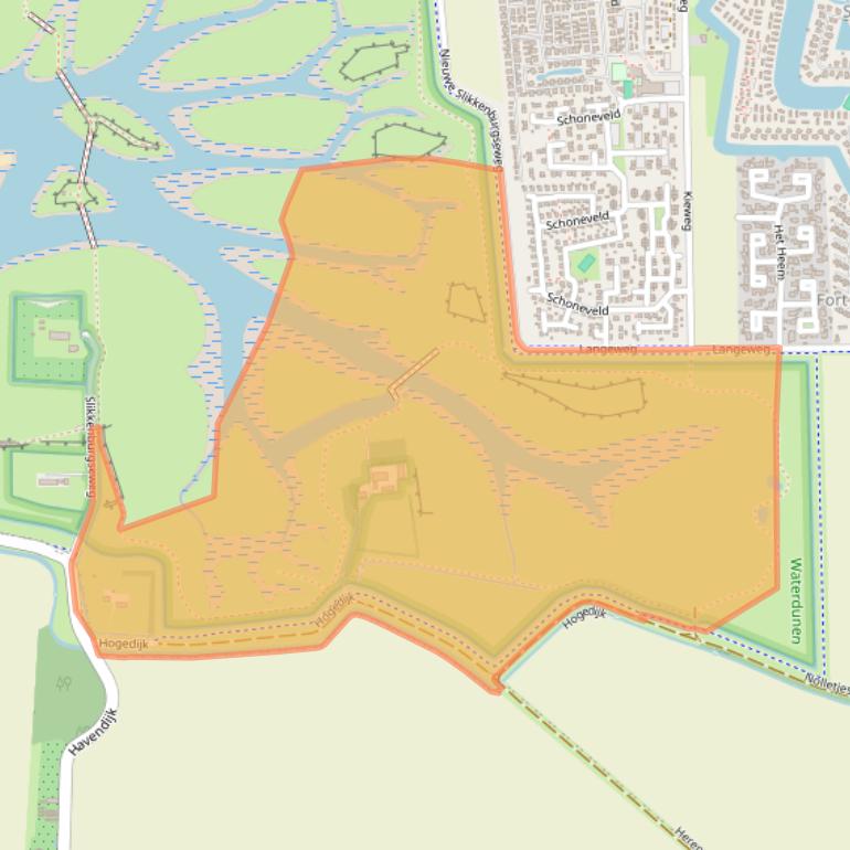 Kaart van postcodegebied 4511RL.
