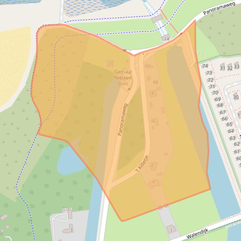 Kaart van postcodegebied 4511RR.