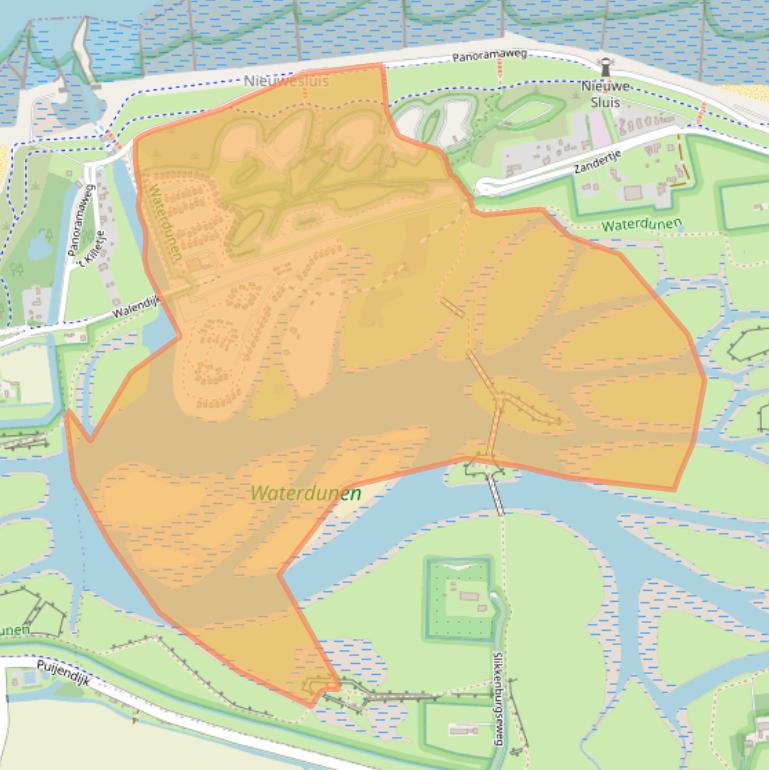 Kaart van postcodegebied 4511RT.