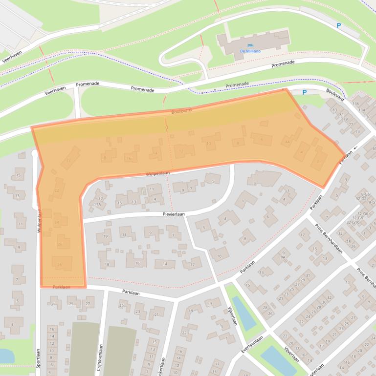 Kaart van postcodegebied 4511XB.