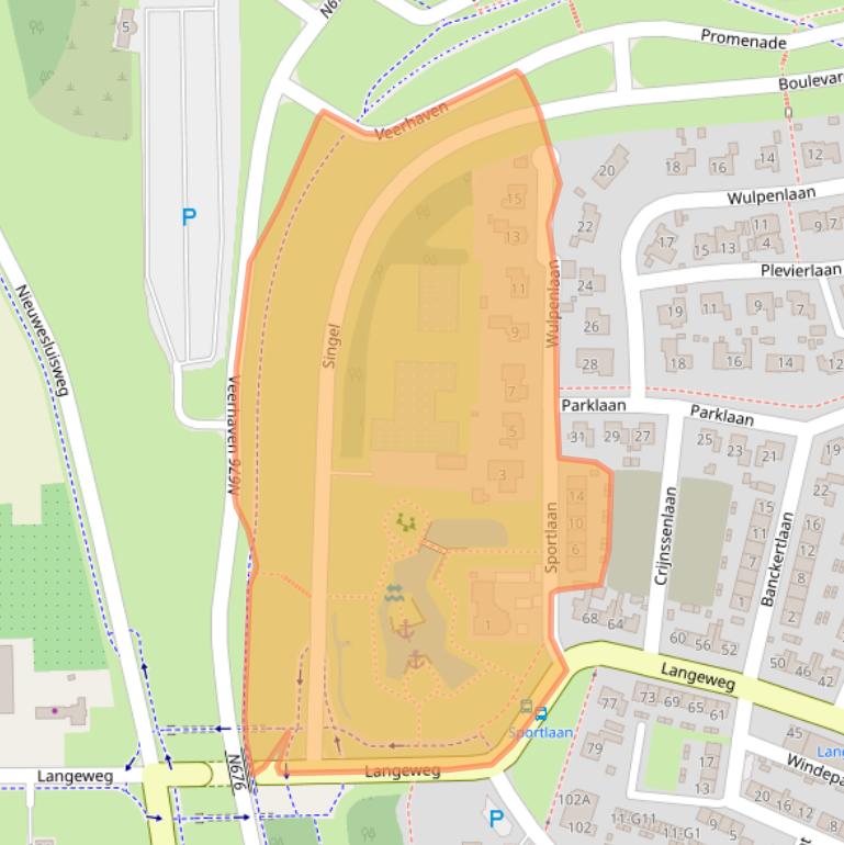 Kaart van postcodegebied 4511XG.