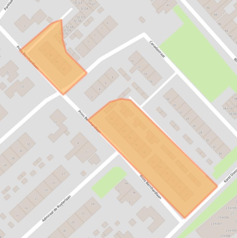 Kaart van postcodegebied 4511XP.