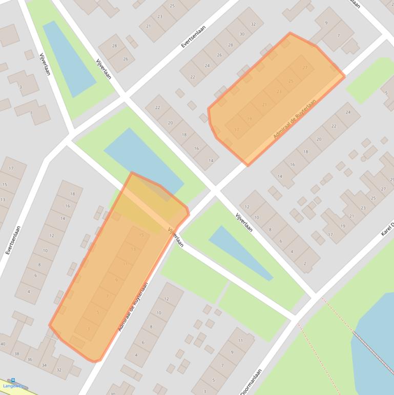 Kaart van postcodegebied 4511XT.