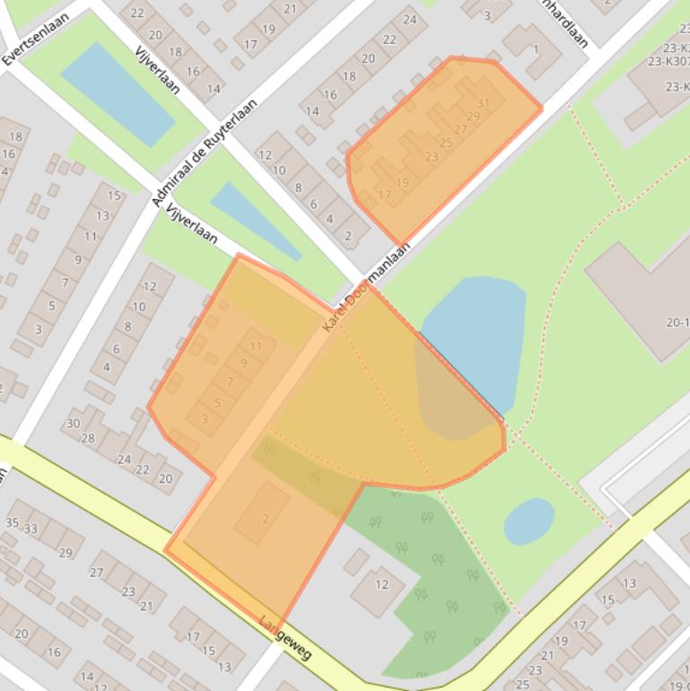Kaart van postcodegebied 4511XW.