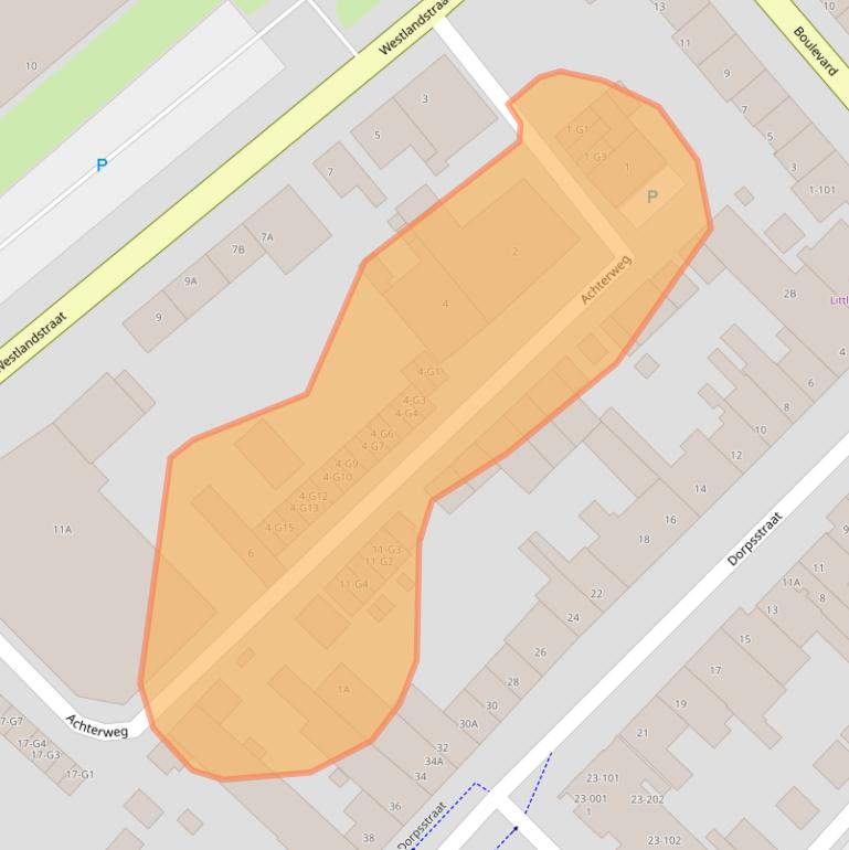 Kaart van postcodegebied 4511XZ.