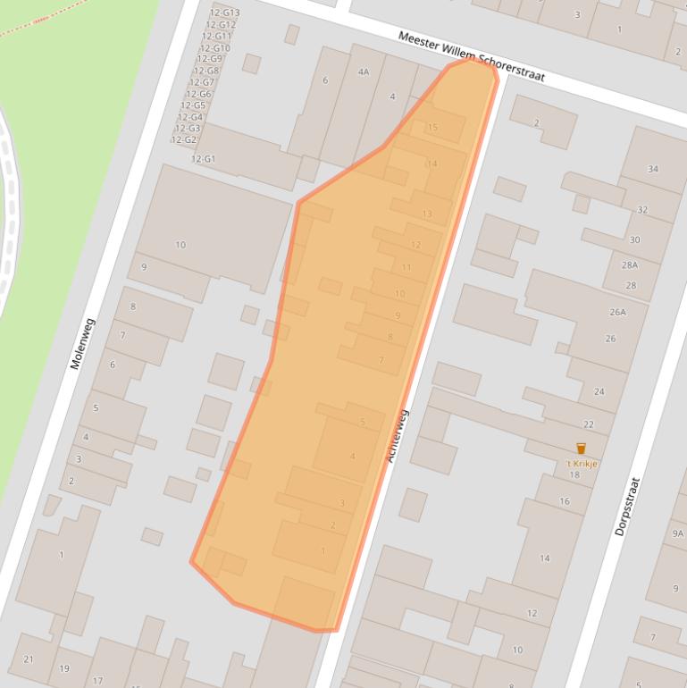 Kaart van postcodegebied 4513AJ.
