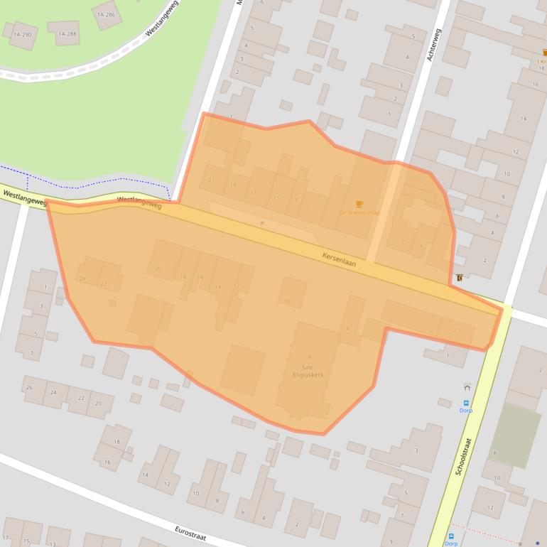 Kaart van postcodegebied 4513AK.