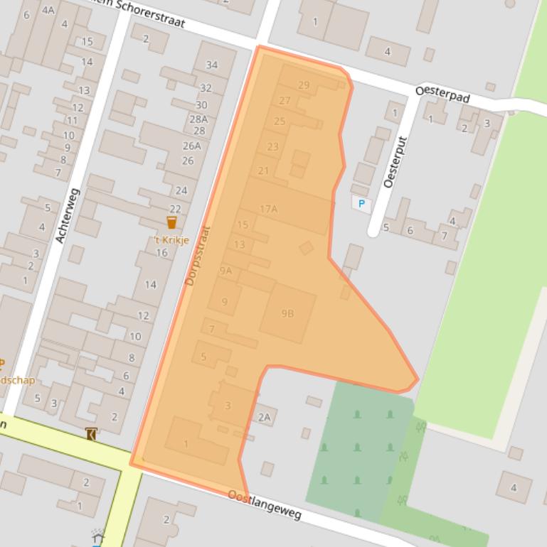 Kaart van postcodegebied 4513AL.
