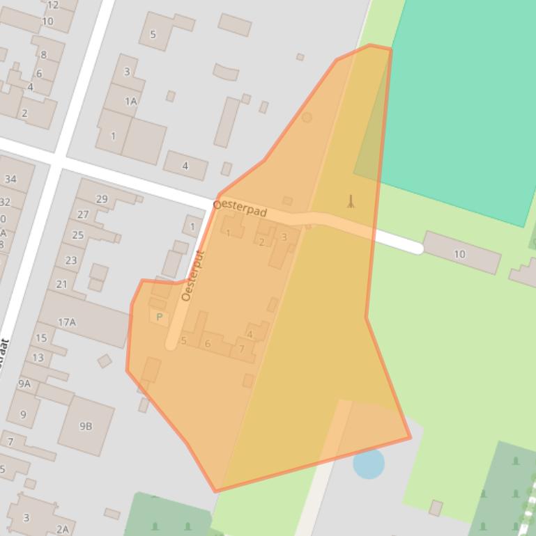 Kaart van postcodegebied 4513AP.