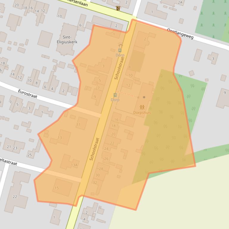 Kaart van postcodegebied 4513AR.