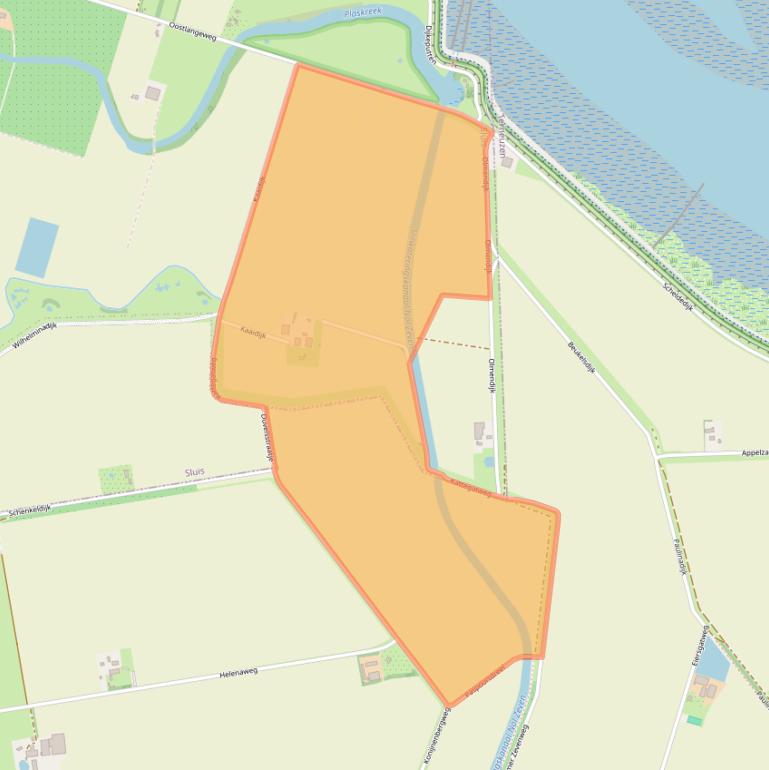 Kaart van postcodegebied 4513KC.