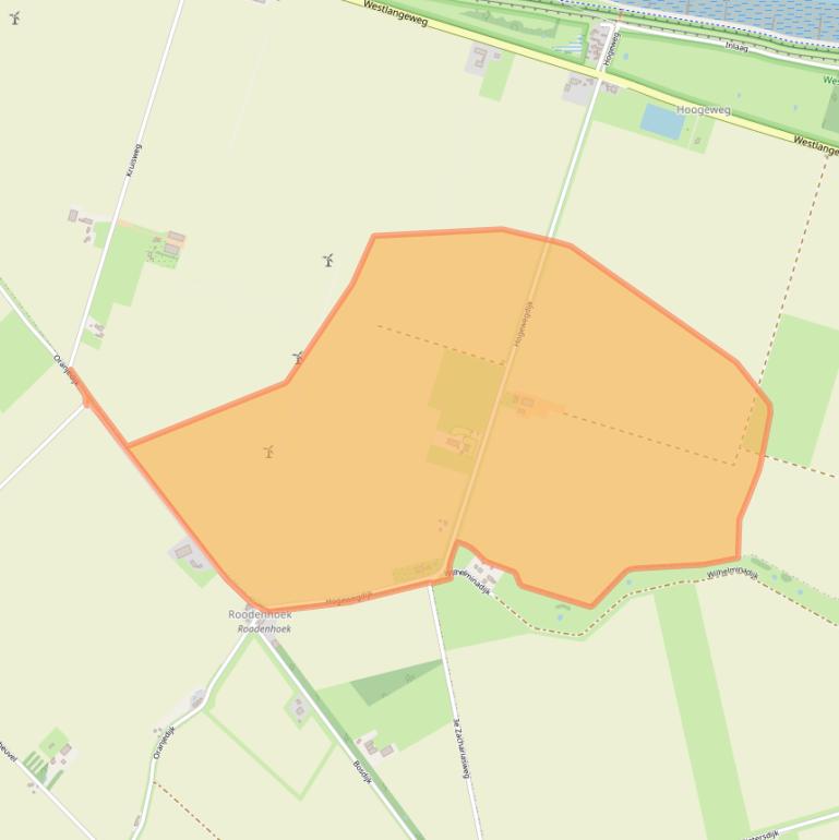 Kaart van postcodegebied 4513KG.
