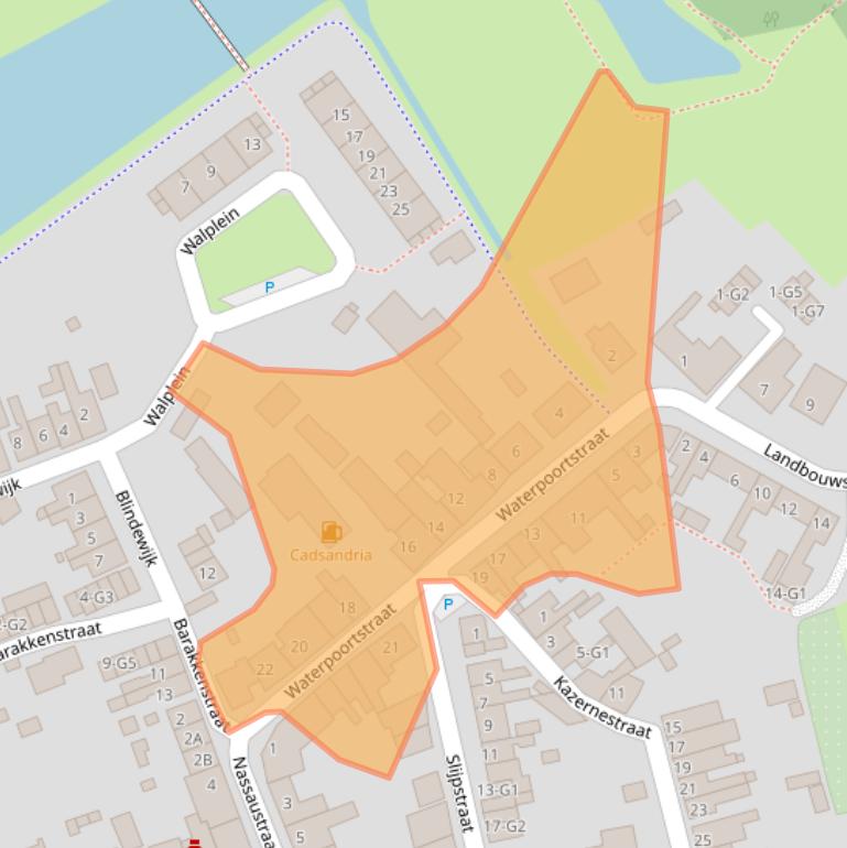 Kaart van postcodegebied 4515AD.