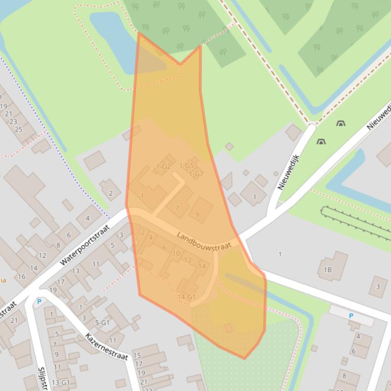 Kaart van postcodegebied 4515AE.
