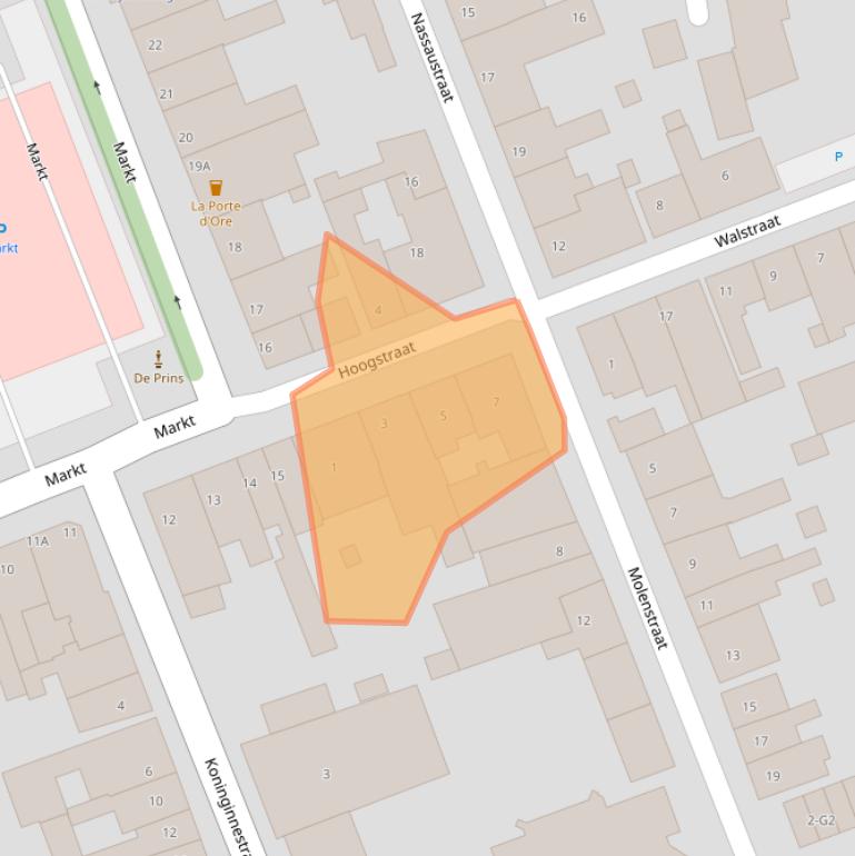 Kaart van postcodegebied 4515AP.