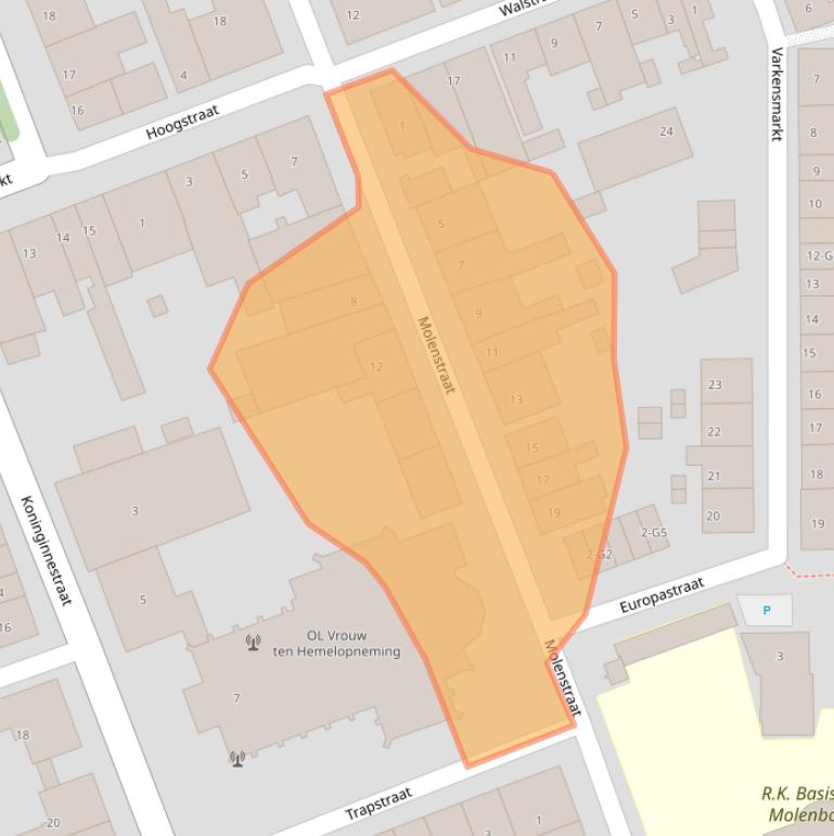 Kaart van postcodegebied 4515AR.
