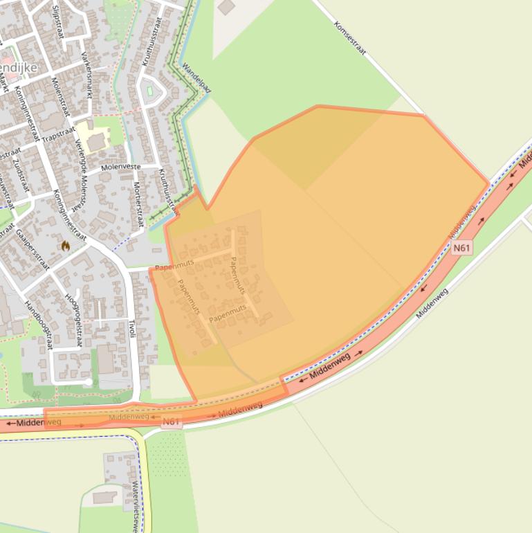 Kaart van postcodegebied 4515AZ.