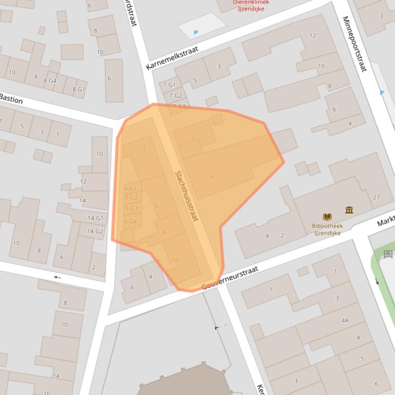 Kaart van postcodegebied 4515BE.