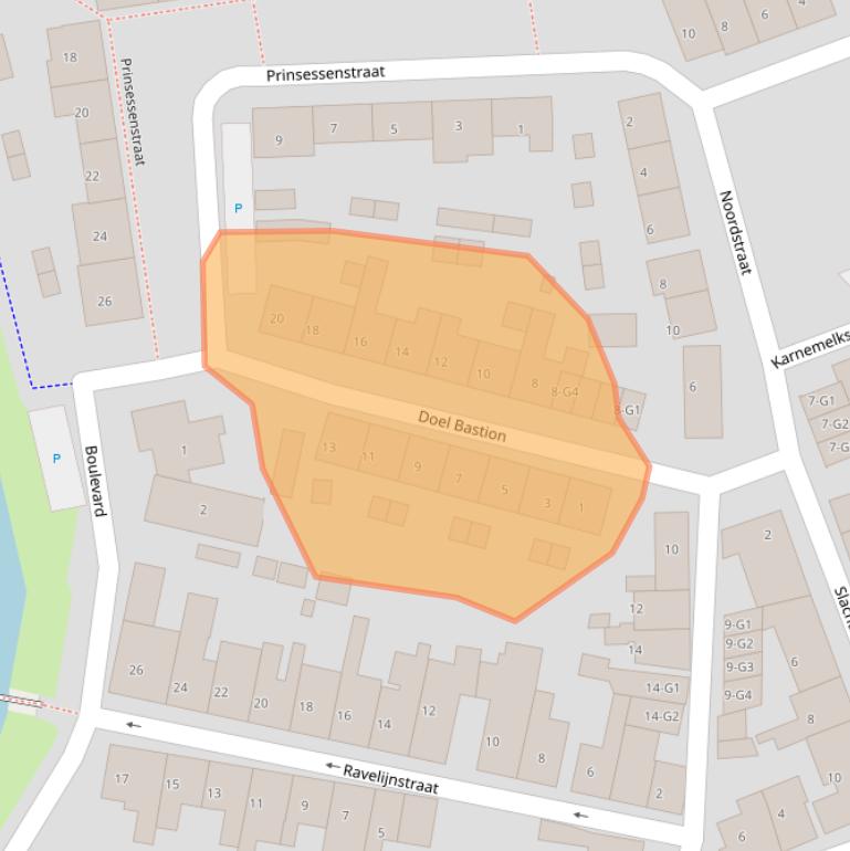 Kaart van postcodegebied 4515BL.