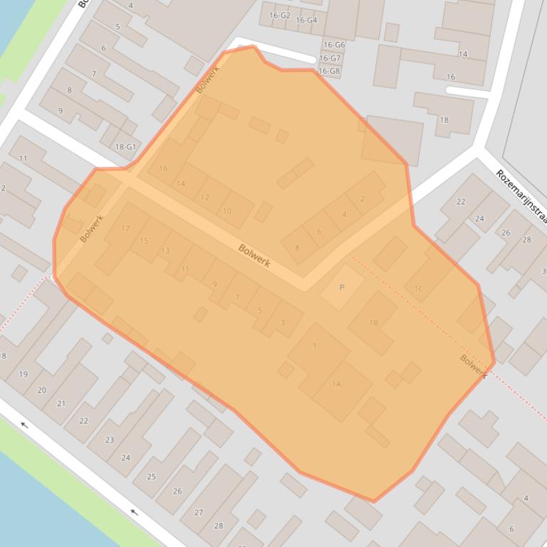 Kaart van postcodegebied 4515BP.
