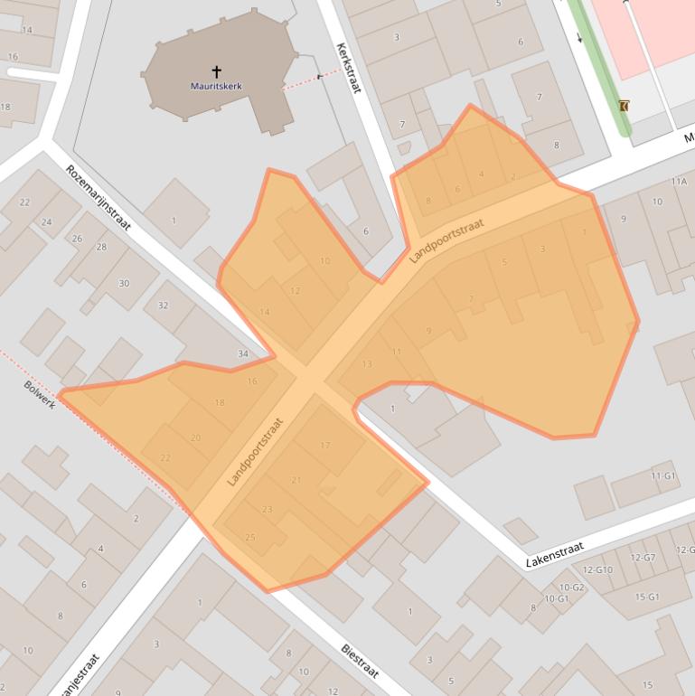 Kaart van postcodegebied 4515CB.