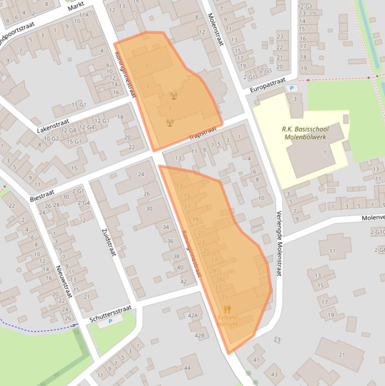 Kaart van postcodegebied 4515CH.