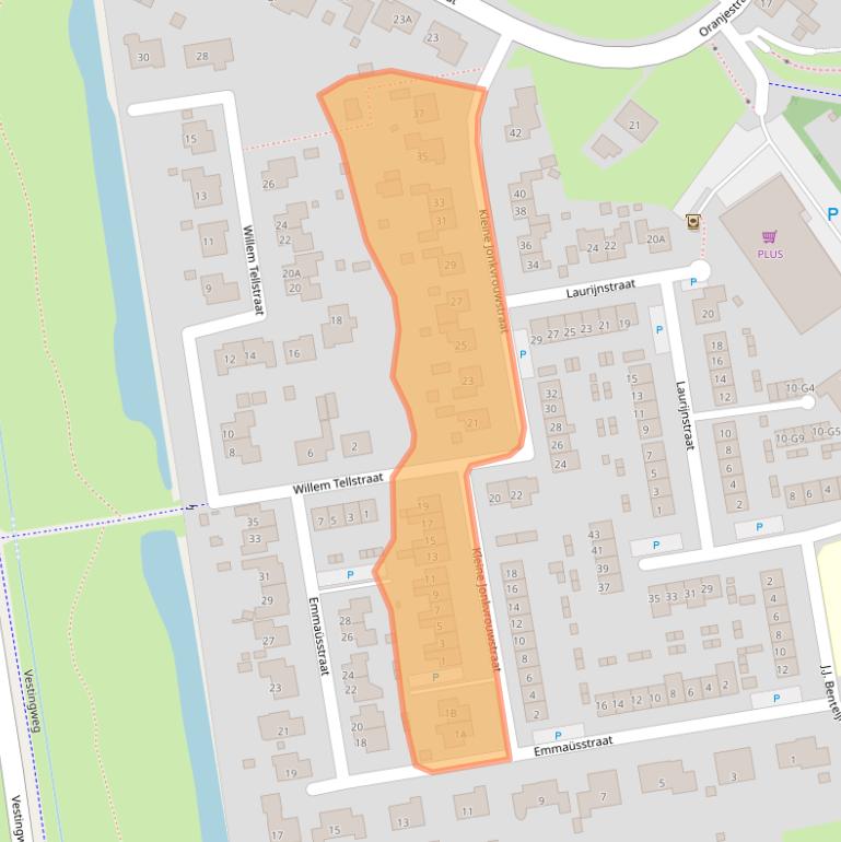 Kaart van postcodegebied 4515EJ.