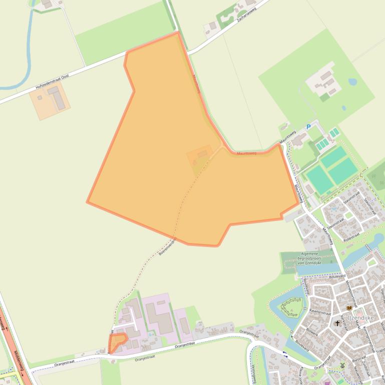 Kaart van postcodegebied 4515RB.